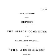Select Committee of the Legislative Council upon the Aborigines